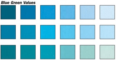 Blue Green Values Pastel Set - 18 Colors
